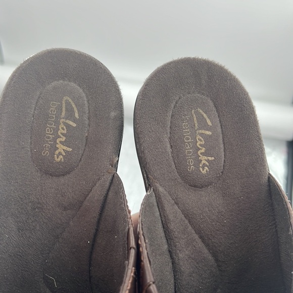 CLARKS BENDABLE’S SLIP ON MULE BROWN SIZE 8.5 - Picture 3 of 7